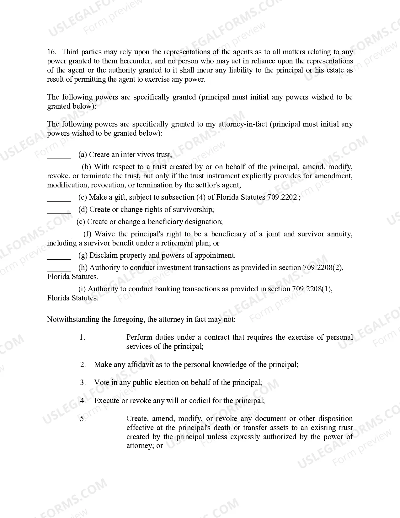 Preview General Power of Attorney - Finances and Property - Nondurable