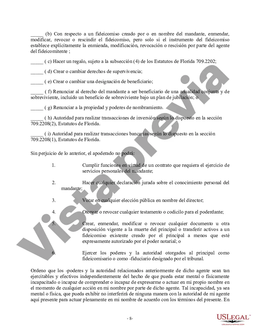 Preview Poder General Duradero para Bienes y Finanzas o Financiero Efectivo Inmediatamente
