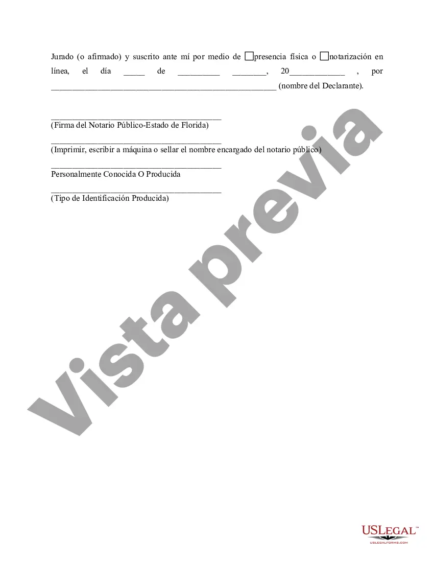Preview Revocación de poder notarial y atención médica - Florida