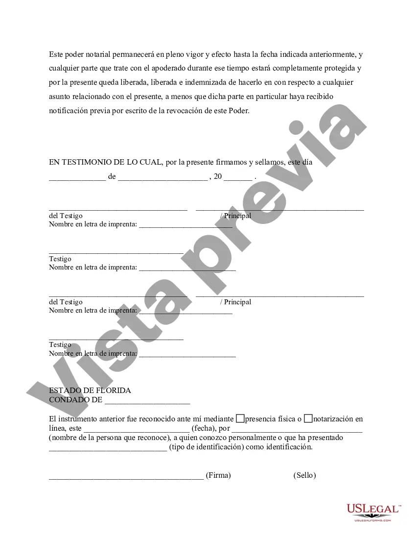 Preview Poder General para el Cuidado y Custodia del Hijo o Hijos