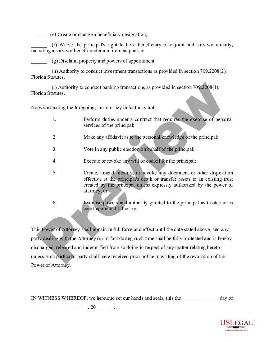 Preview General Power of Attorney for Care and Custody of Child or Children