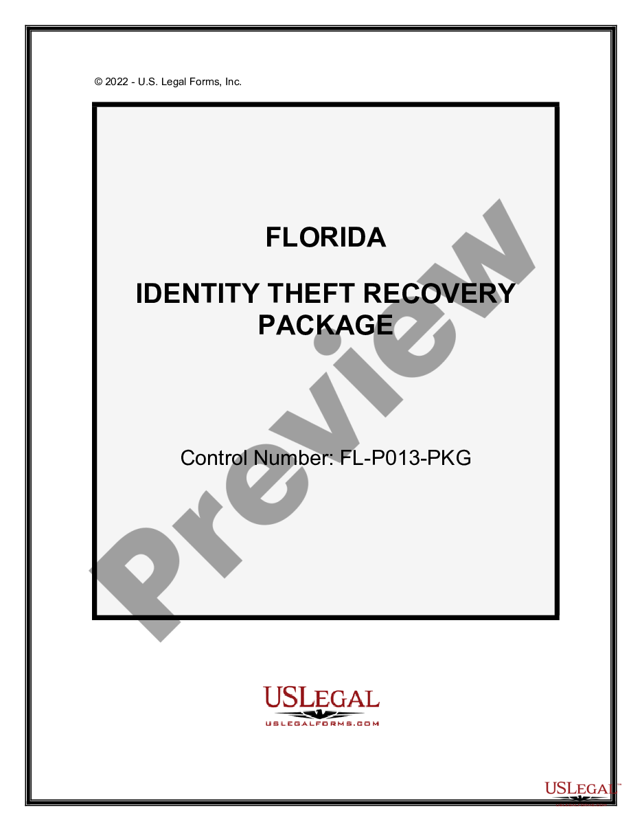 page 0 Identity Theft Recovery Package preview