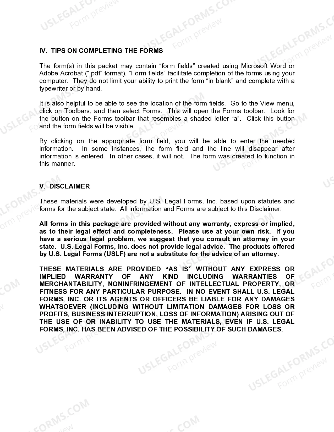 Preview Florida Tax Free Exchange Package