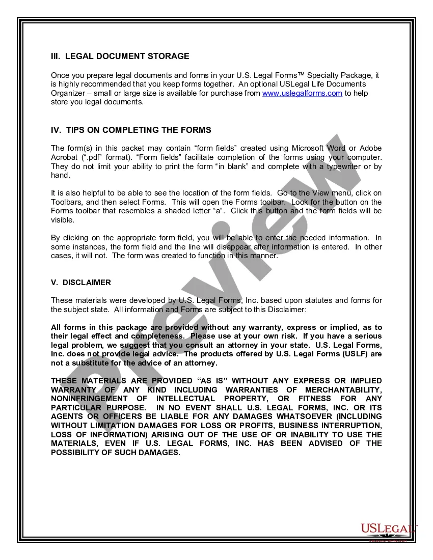 Preview Florida Option to Purchase Package