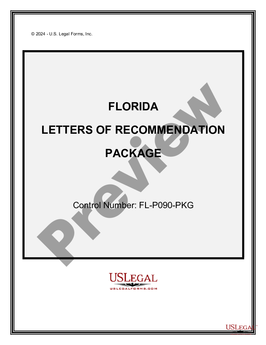form Letters of Recommendation Package preview
