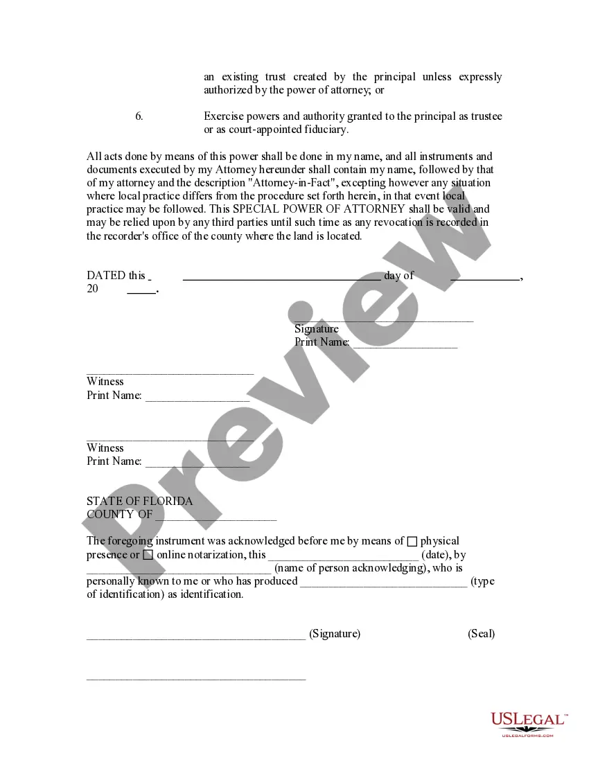Preview Special or Limited Power of Attorney for Real Estate Purchase Transaction by Purchaser