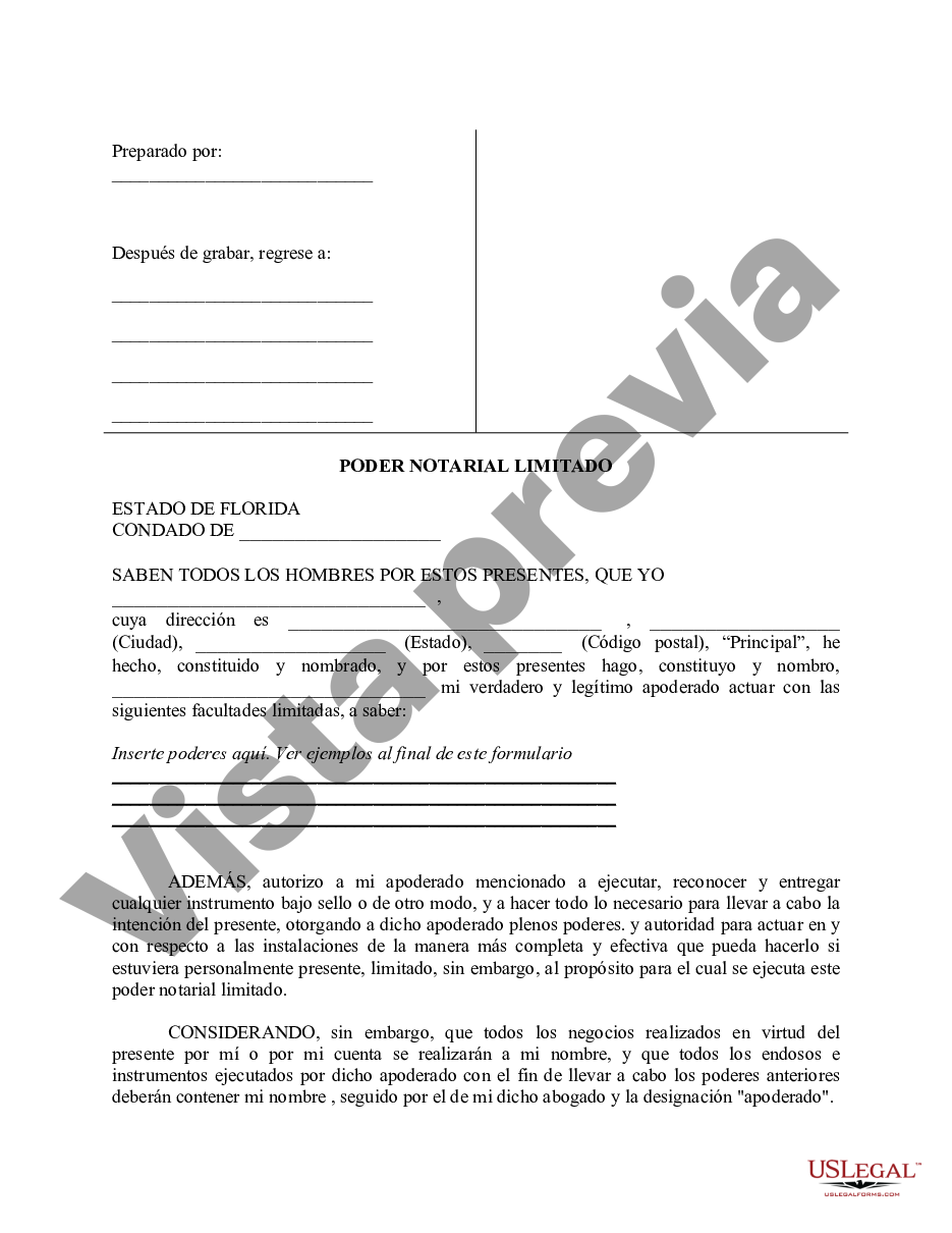 Miami Poder Notarial Ejemplo Us Legal Forms 7326