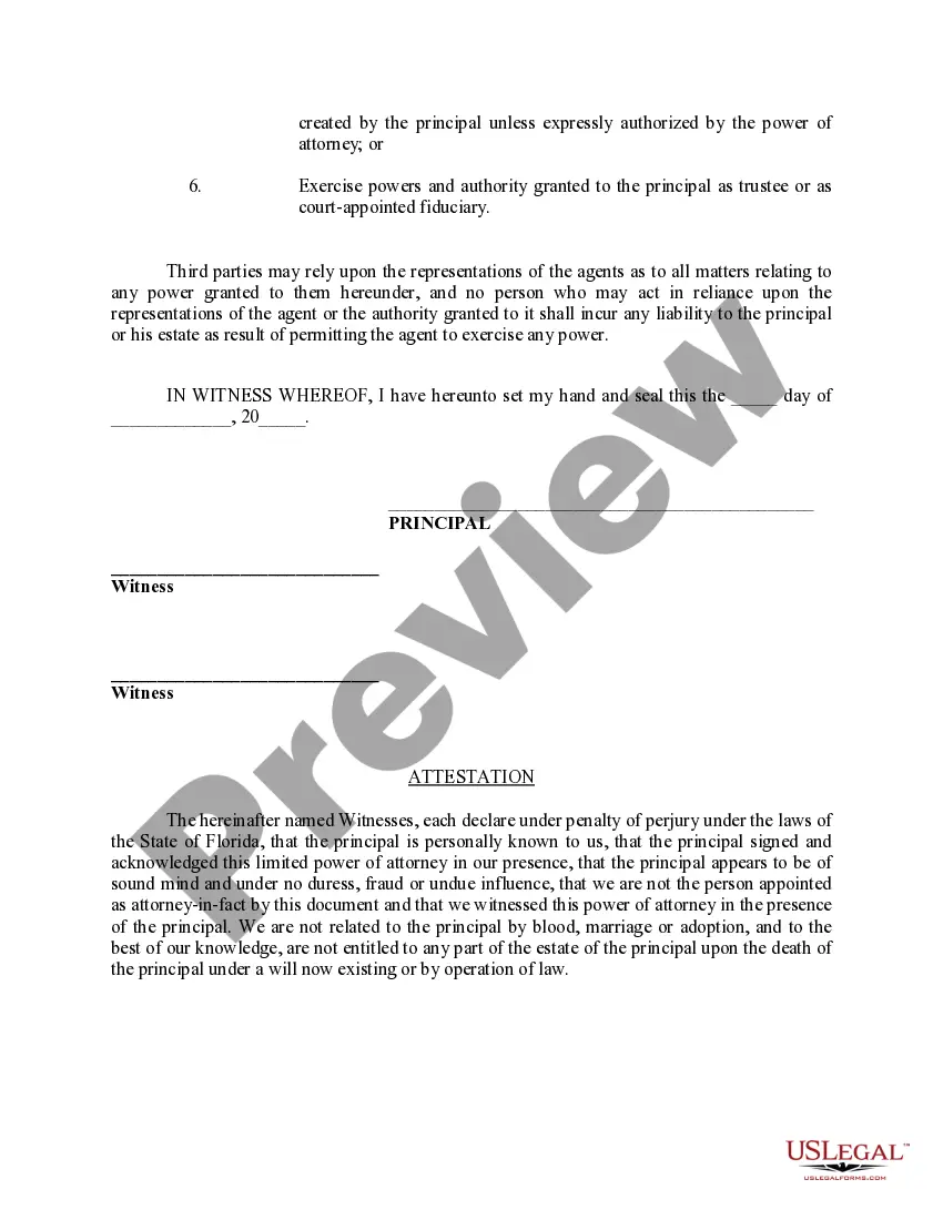 Get Limited Power of Attorney where you Specify Powers with Sample Powers Included Preview Limited Power of Attorney where you Specify Powers with Sample Powers Included