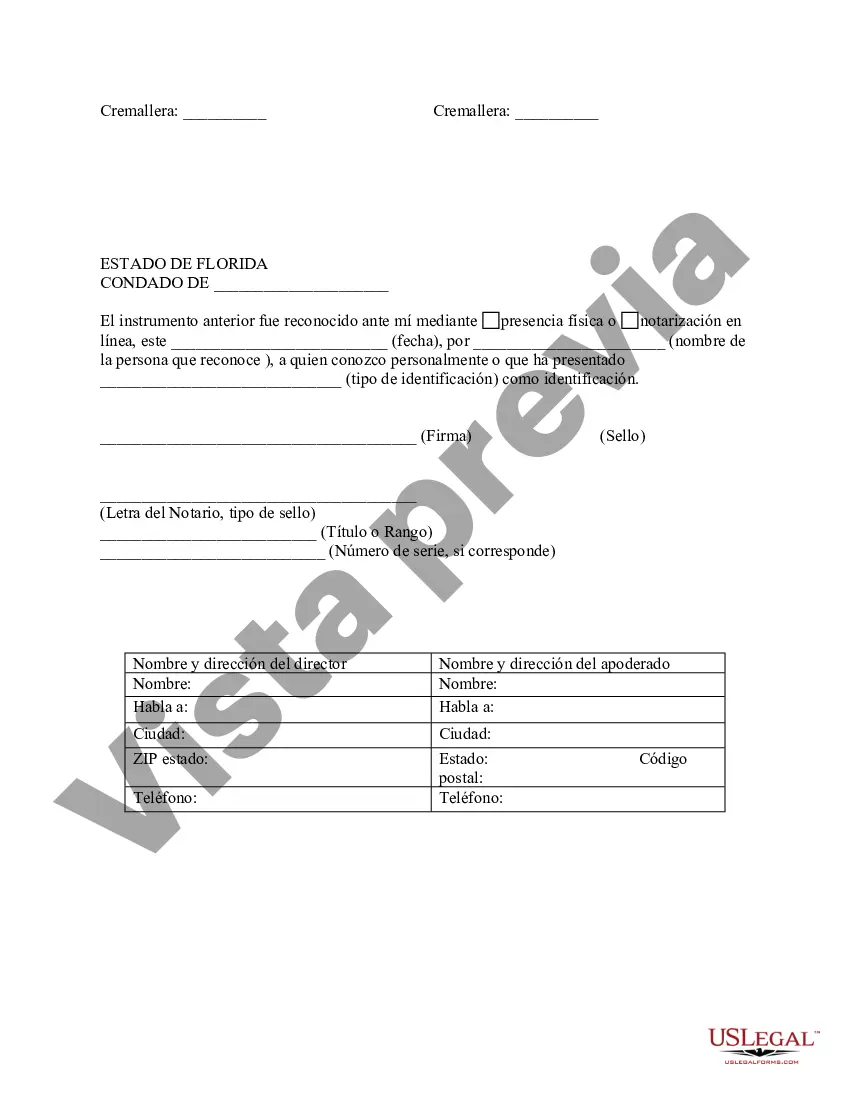Preview Poder especial duradero para asuntos de cuentas bancarias