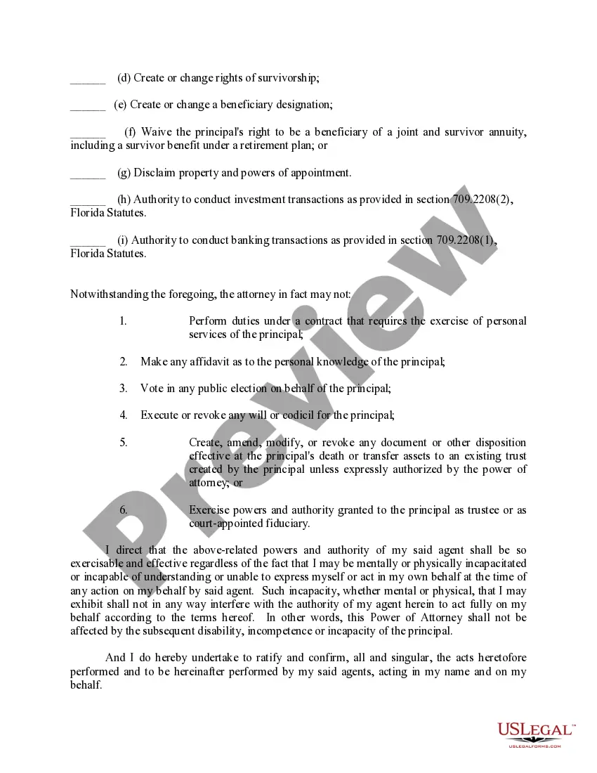 Preview Special Durable Power of Attorney for Bank Account Matters