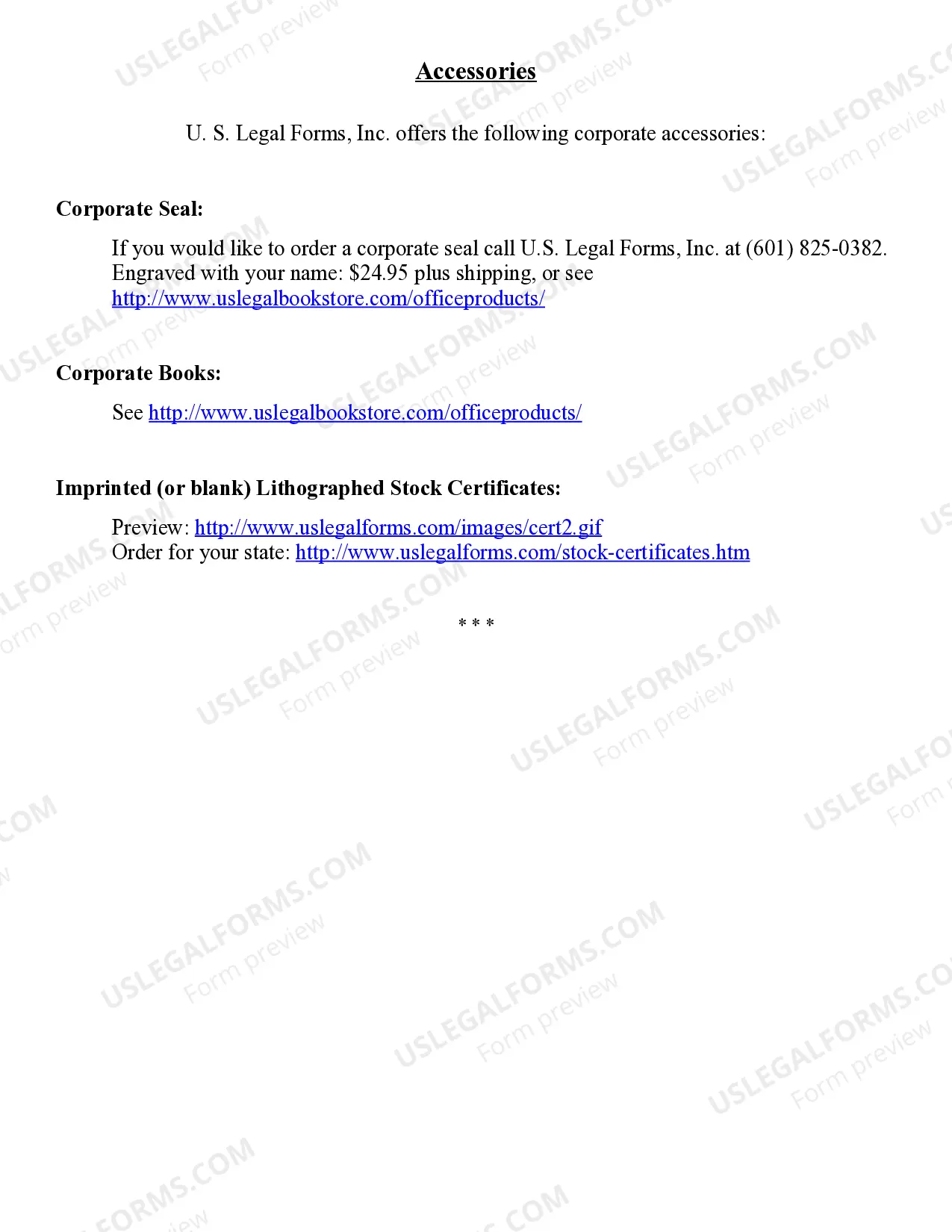 Preview Sample Corporate Records for a Florida Professional Corporation