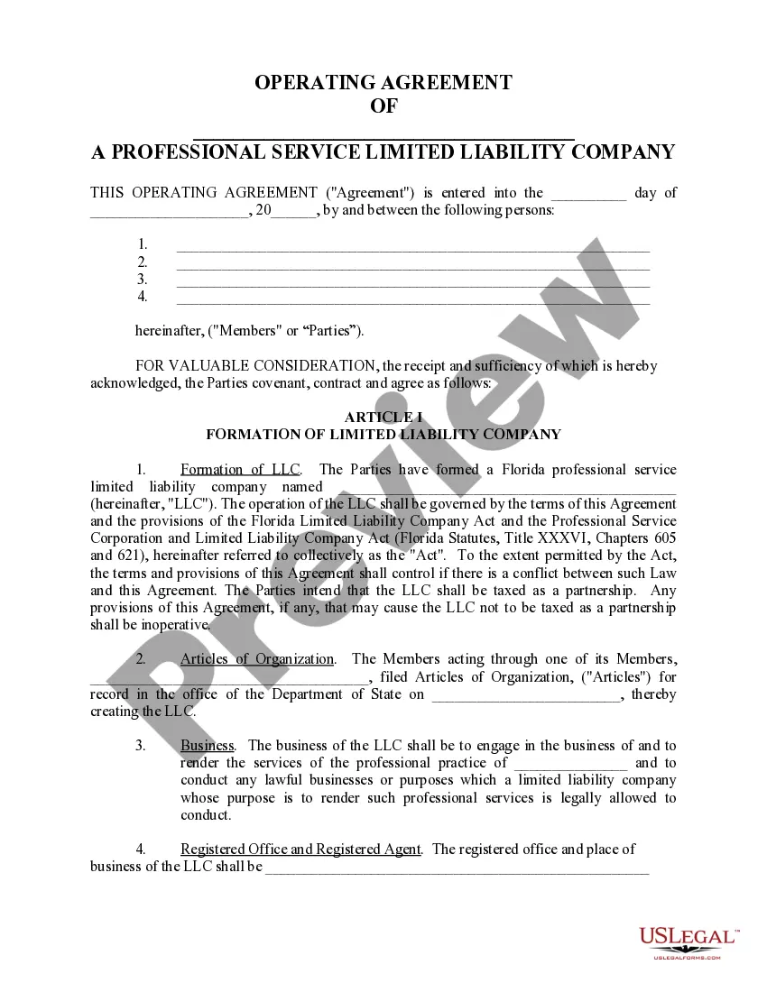 Get Sample Operating Agreement for Professional Limited Liability Company PLLC Preview Sample Operating Agreement for Professional Limited Liability Company PLLC