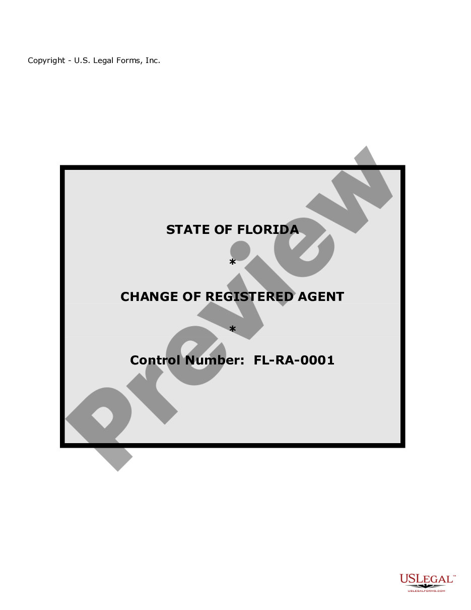page 0 Florida Change of Registered Agent preview