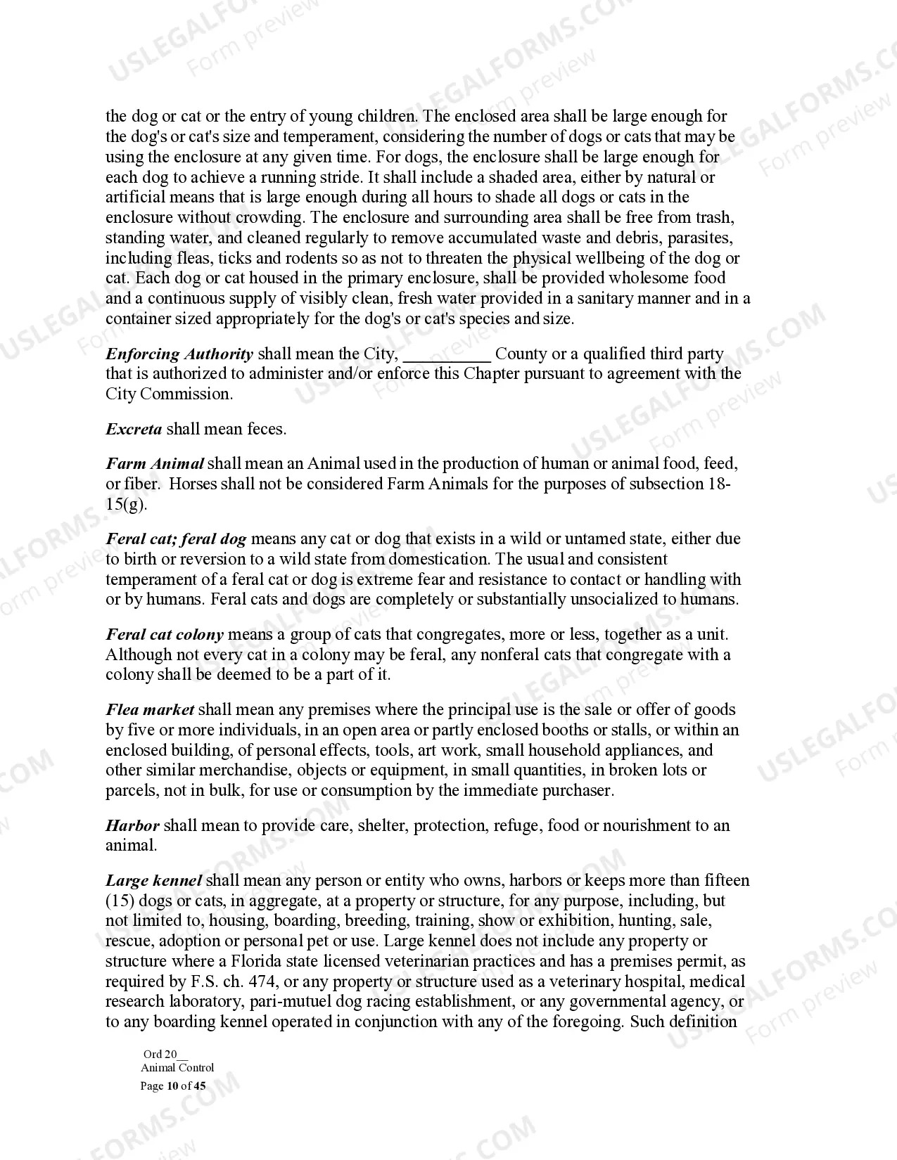 Preview Sample Ordinance