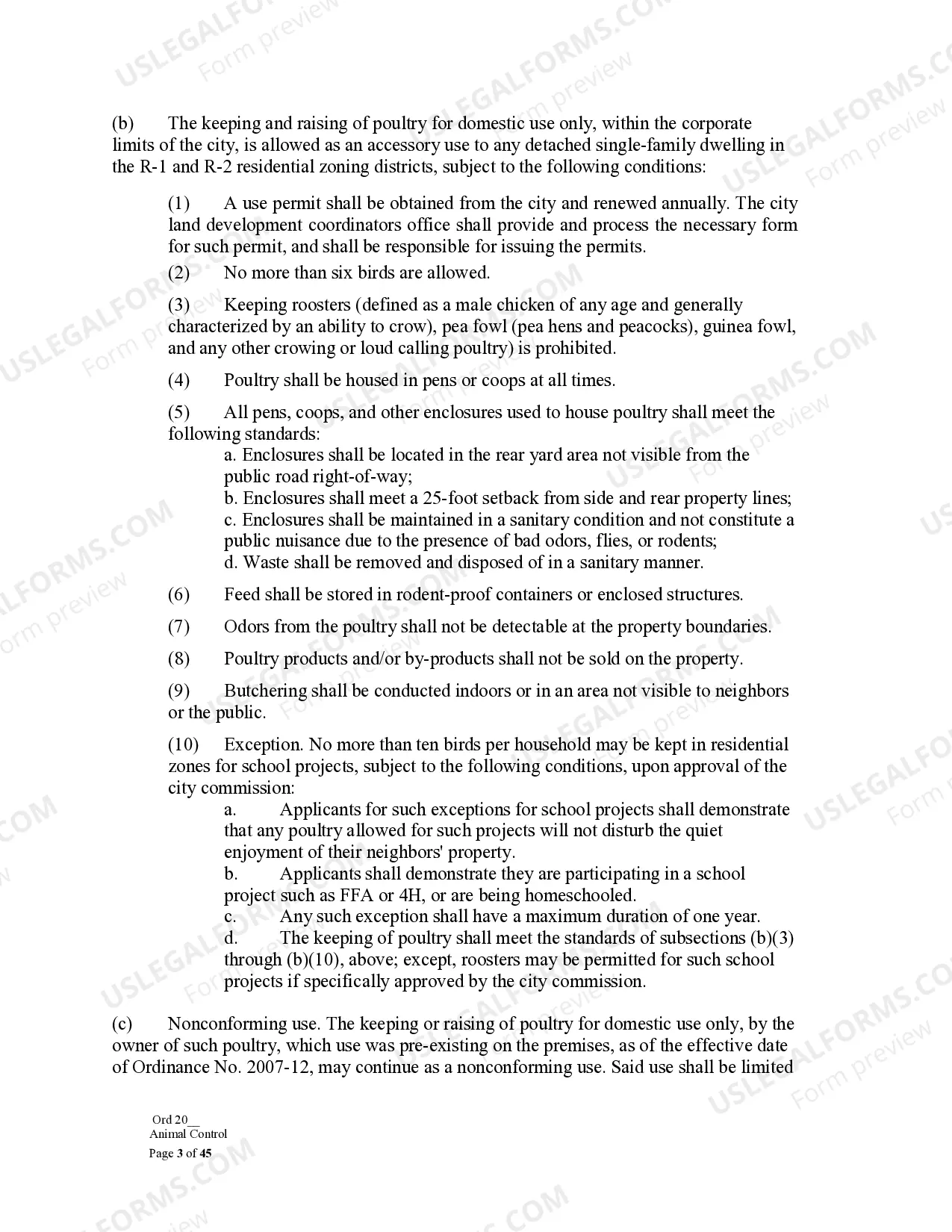 Preview Sample Ordinance