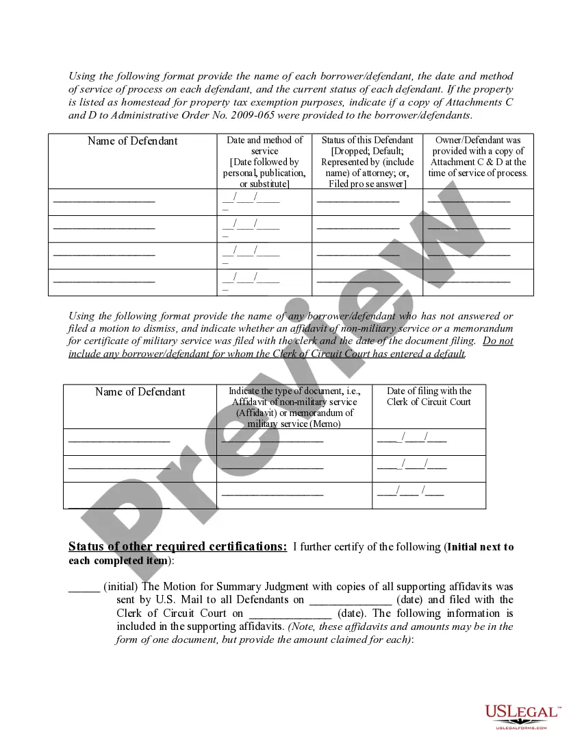 Preview Certification of Compliance with Foreclosure Procedures
