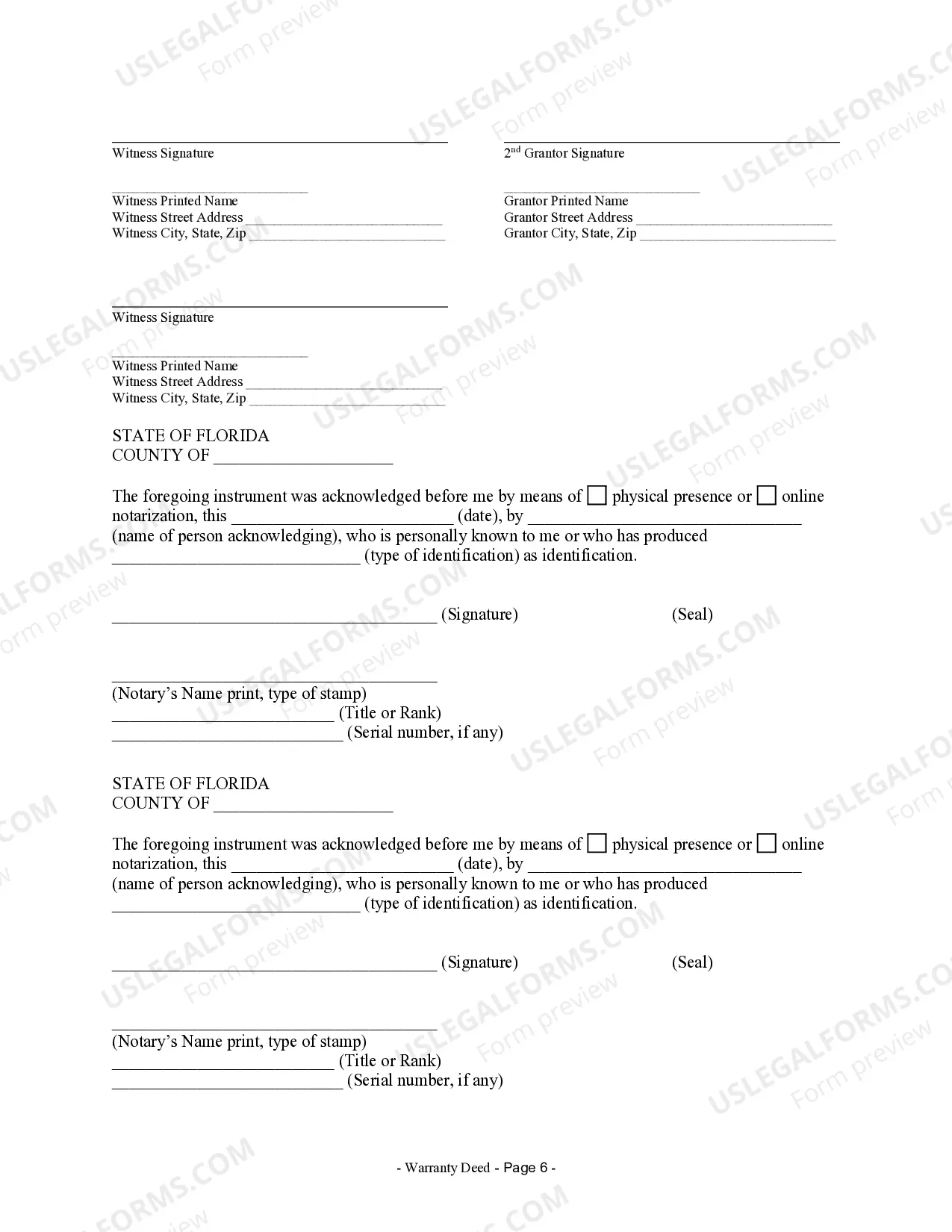 Preview Warranty Deed for Husband and Wife Converting Property from Tenants in Common to Joint Tenancy