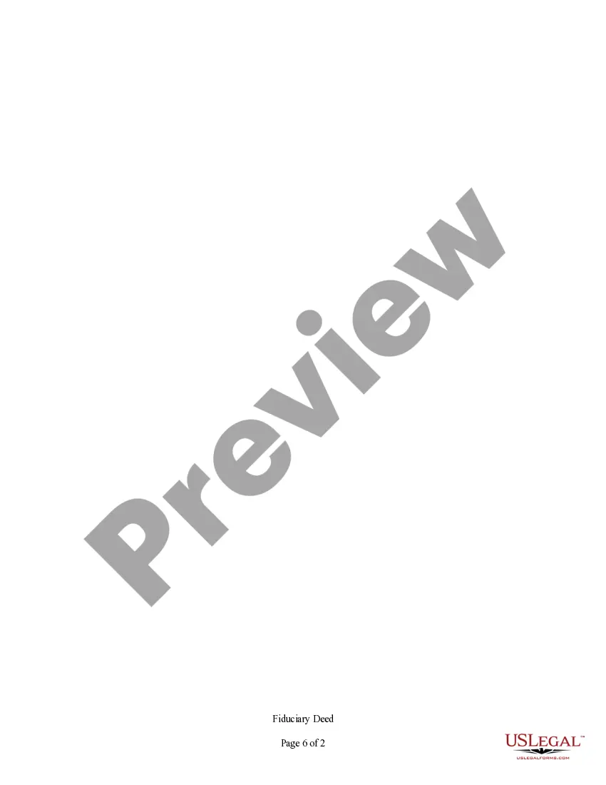 Preview Fiduciary Deed for use by Executors, Trustees, Trustors, Administrators and other Fiduciaries