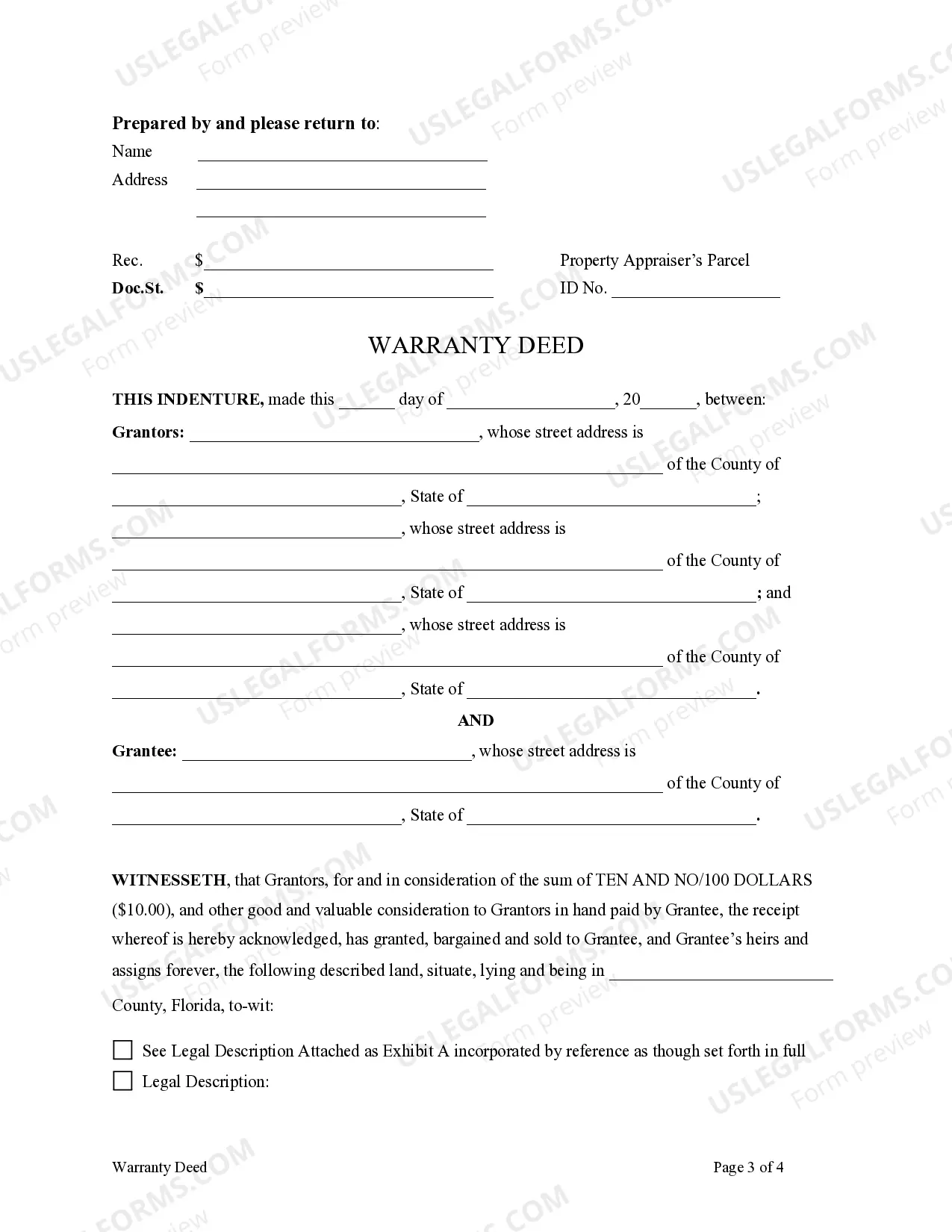 Preview Warranty Deed for Three Individuals to One Individual with Retained Life Estates in Two Grantors