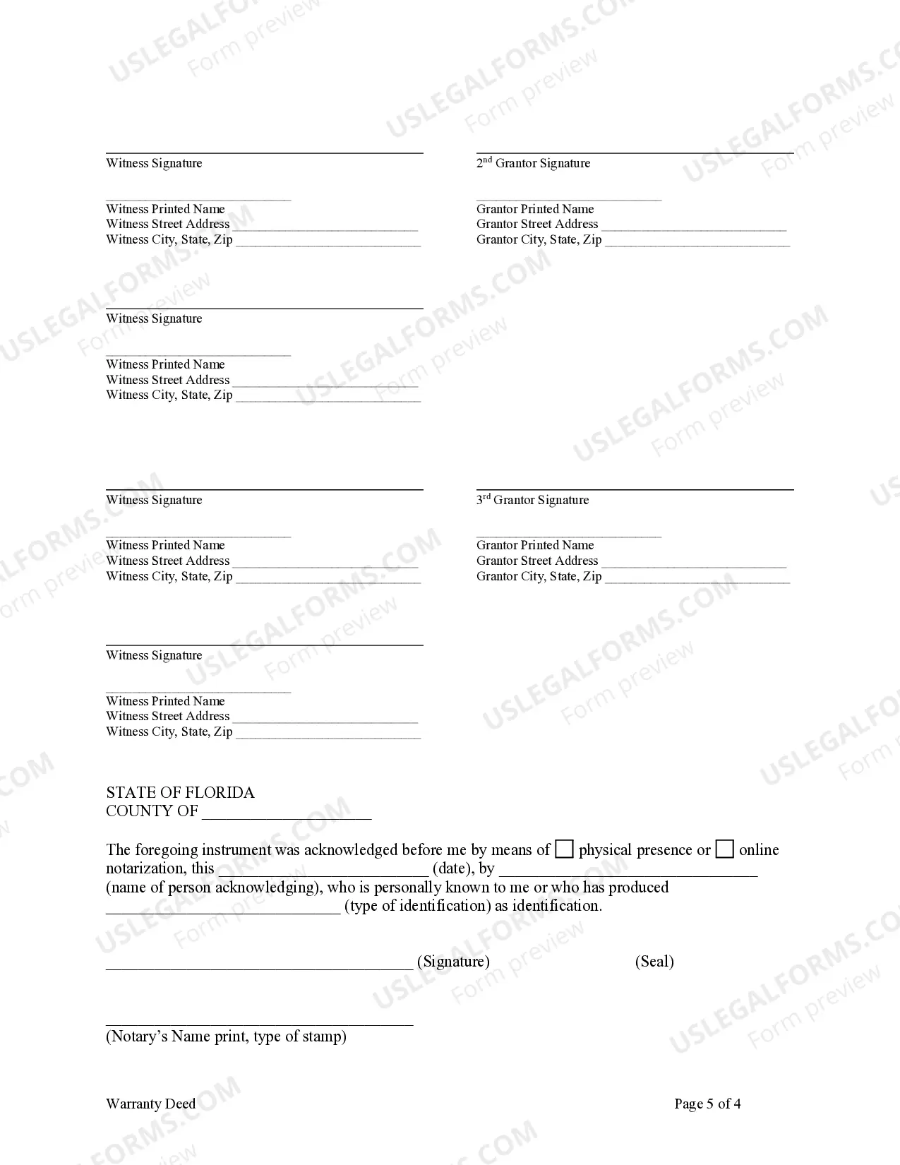 Preview Warranty Deed for Three Individuals to One Individual with Retained Life Estates in Two Grantors