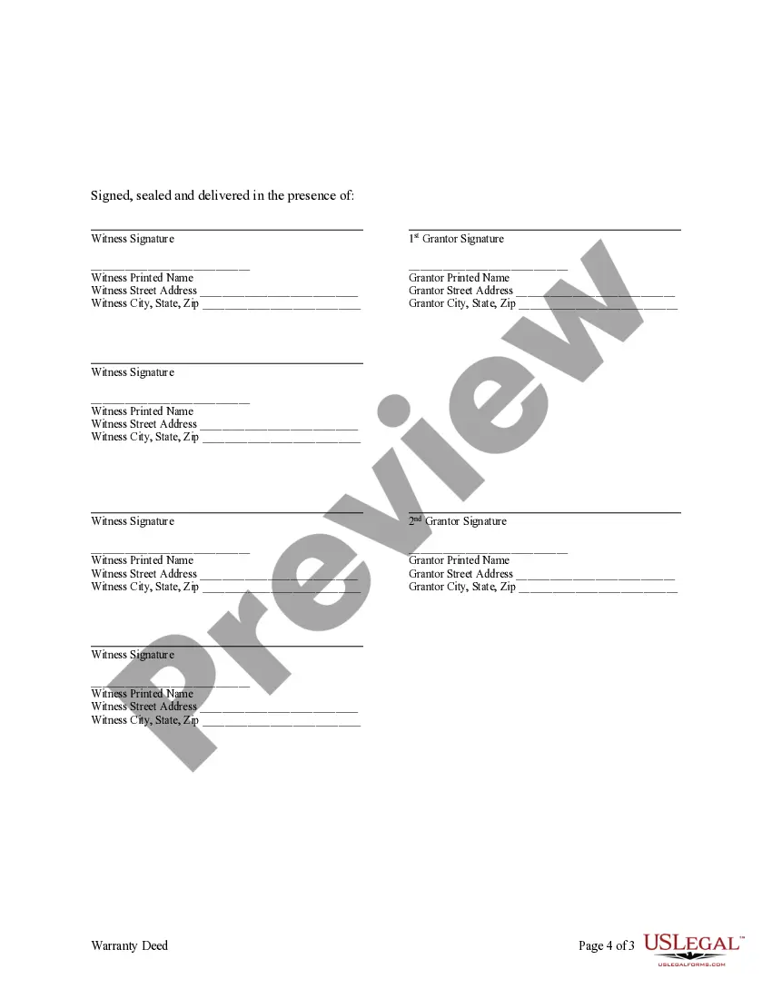 Preview Deed of Correction - Failure to Attach Legal Description