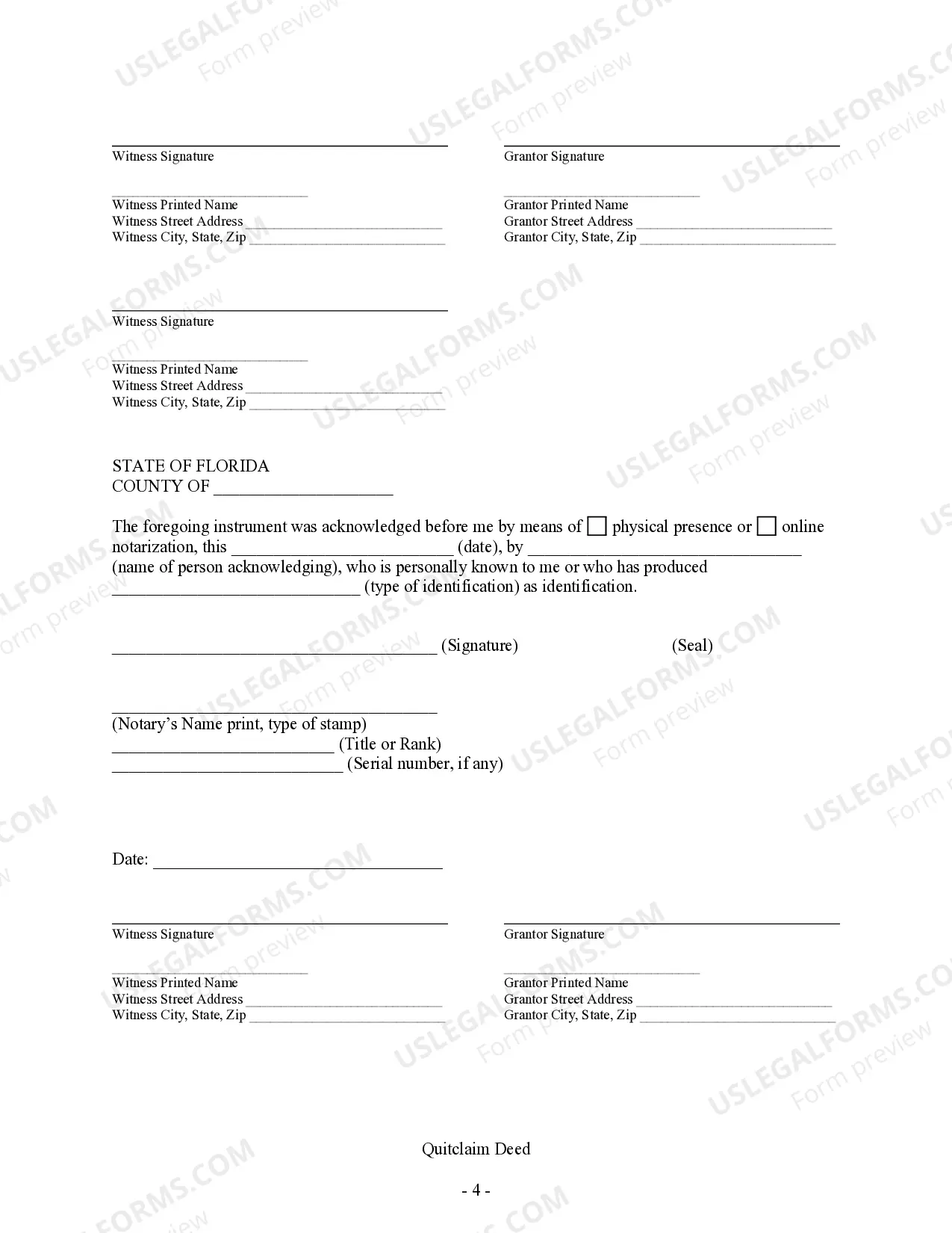 Preview Quitclaim Deed from two Individuals to One Individual