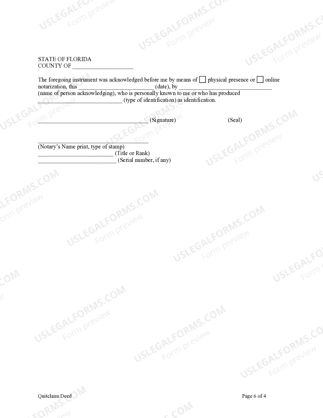 Preview Quitclaim Deed from two Individuals to Two Individuals as Joint Tenants