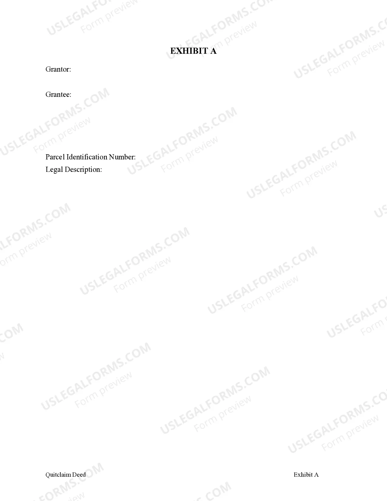 Preview Quitclaim Deed from one Individual to Four Individuals as Joint Tenants