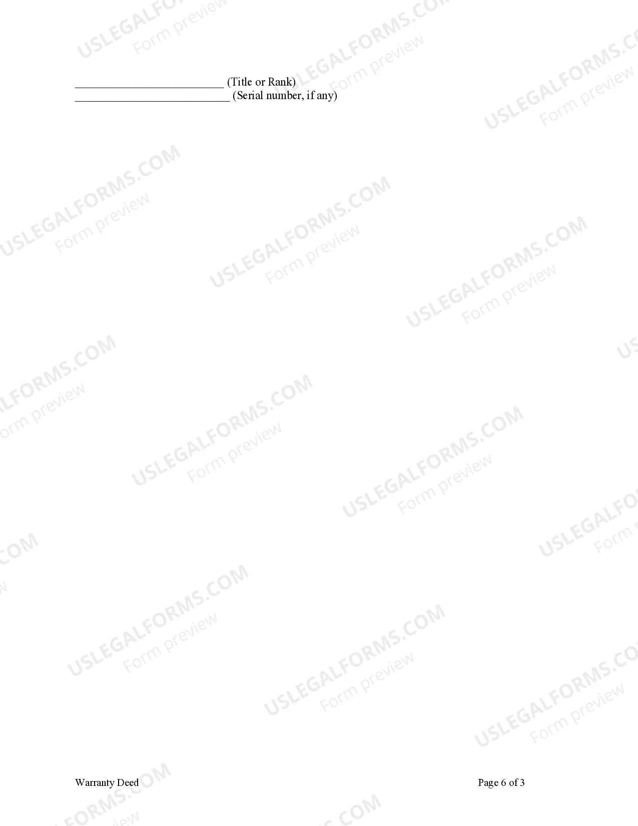 Preview Warranty Deed for Husband and Wife to a Trust