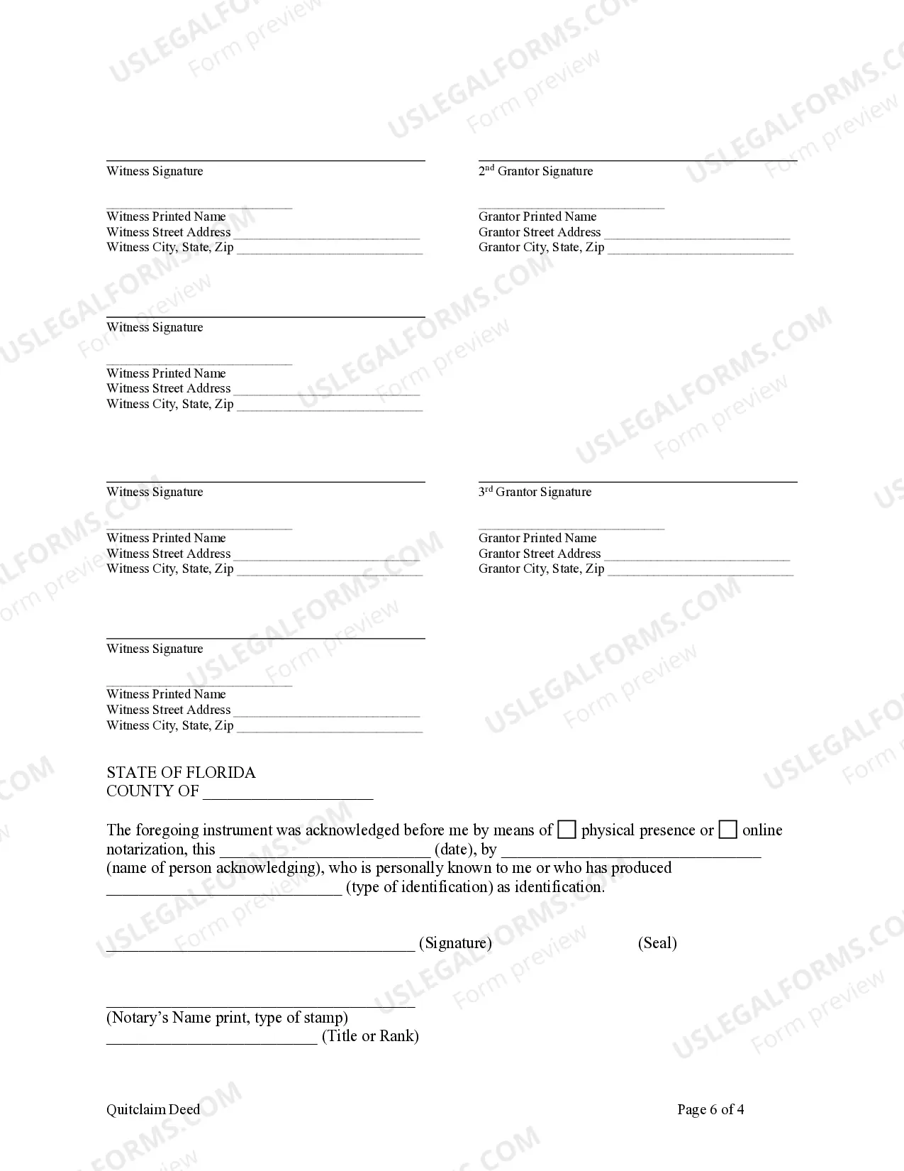 Preview Quitclaim Deed - Three Individuals to Husband and Wife as Joint Tenants