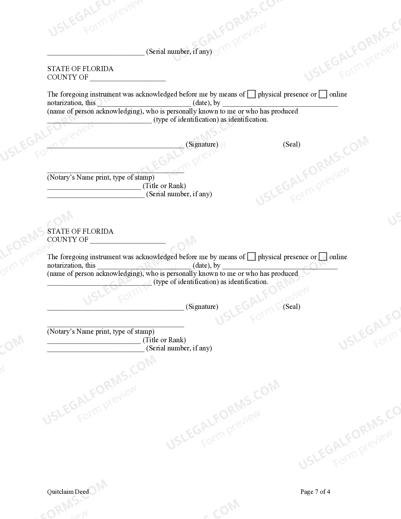 Preview Quitclaim Deed - Three Individuals to Husband and Wife as Joint Tenants