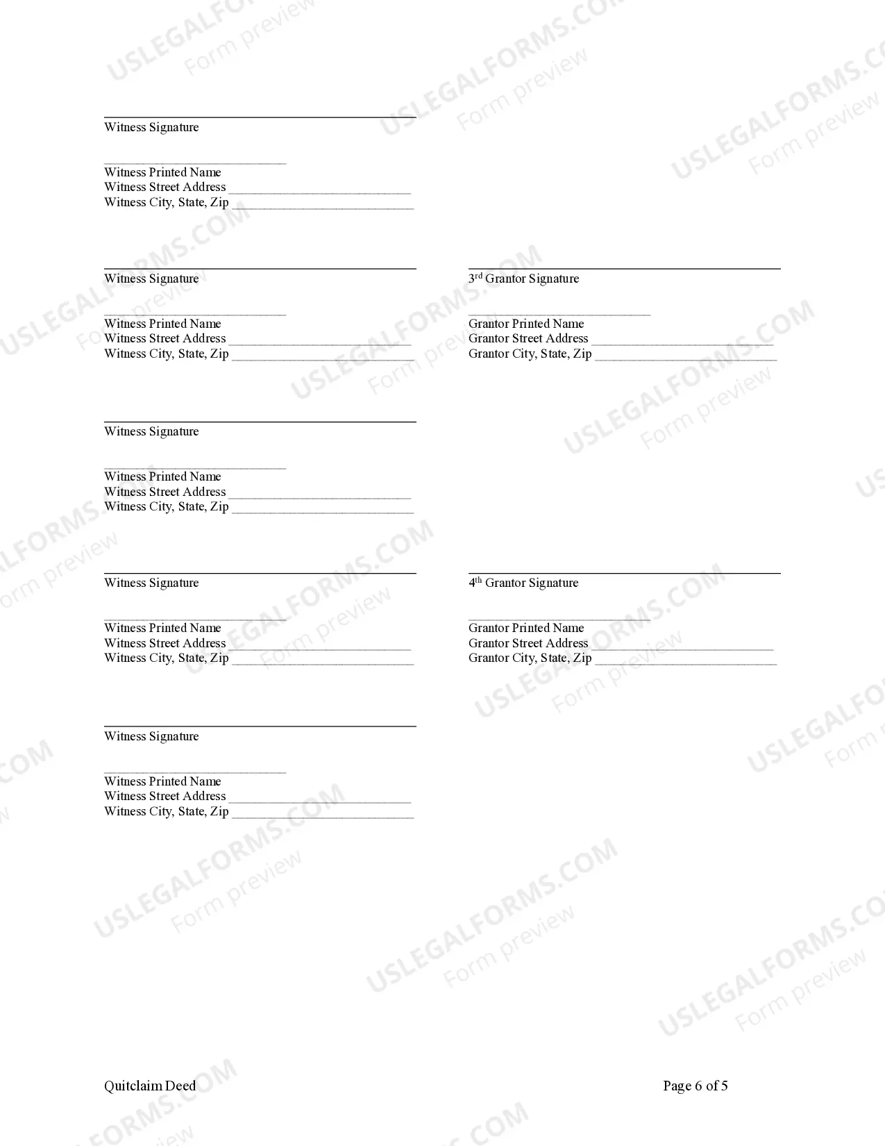 Preview Quitclaim Deed - Four Individuals to Husband and Wife as Joint Tenants