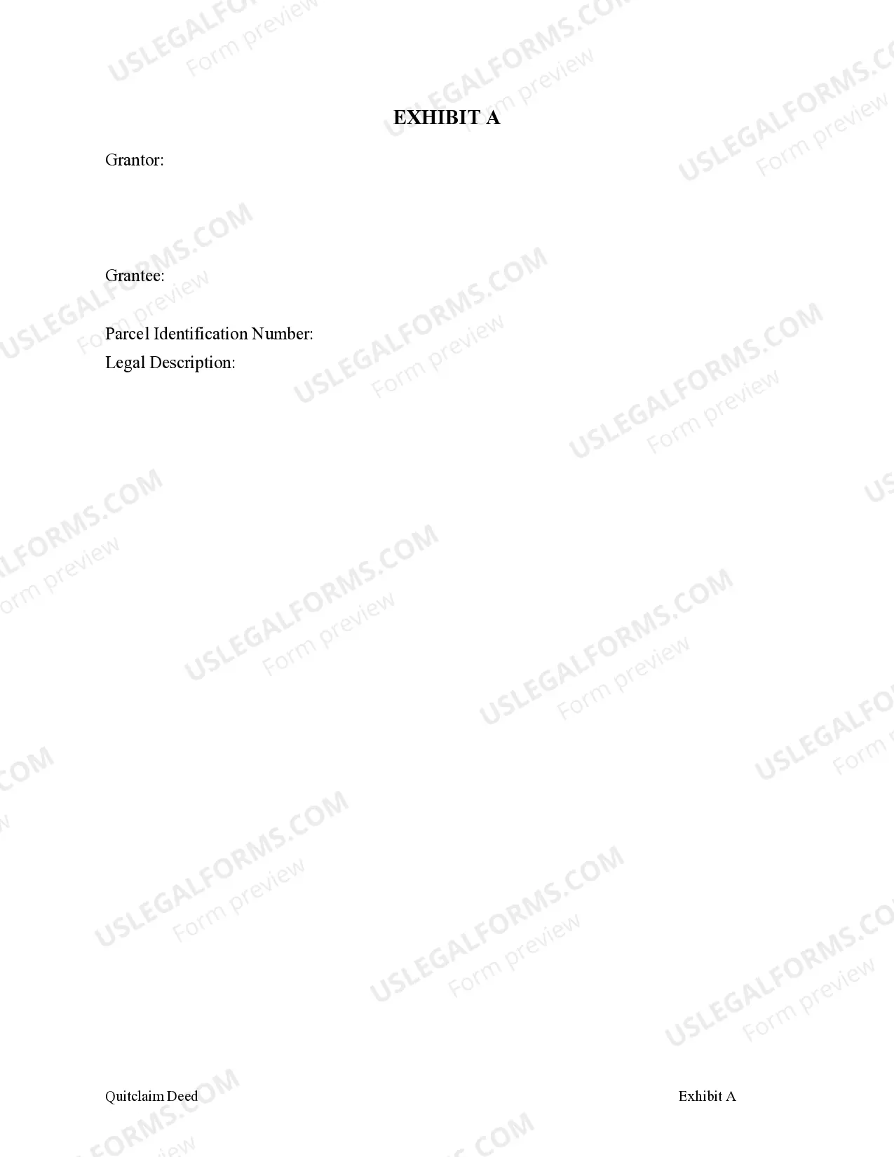 Preview Quitclaim Deed - Three Individuals to One Individual