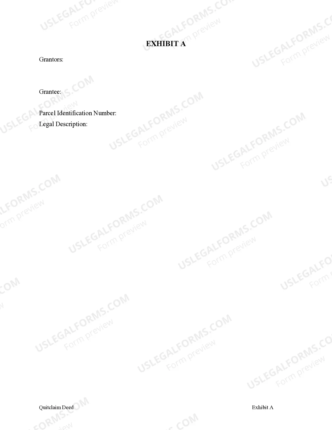 Preview Quitclaim Deed - Two Individuals to One Individual