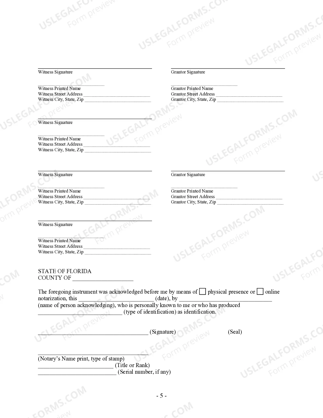 Preview Quitclaim Deed - Two Individuals to Three Individuals