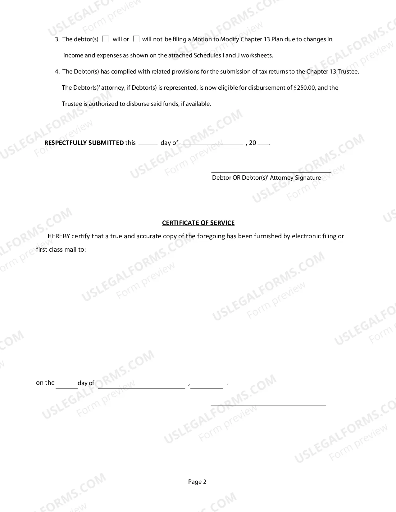 Preview Annual Statement (Chapter 13)
