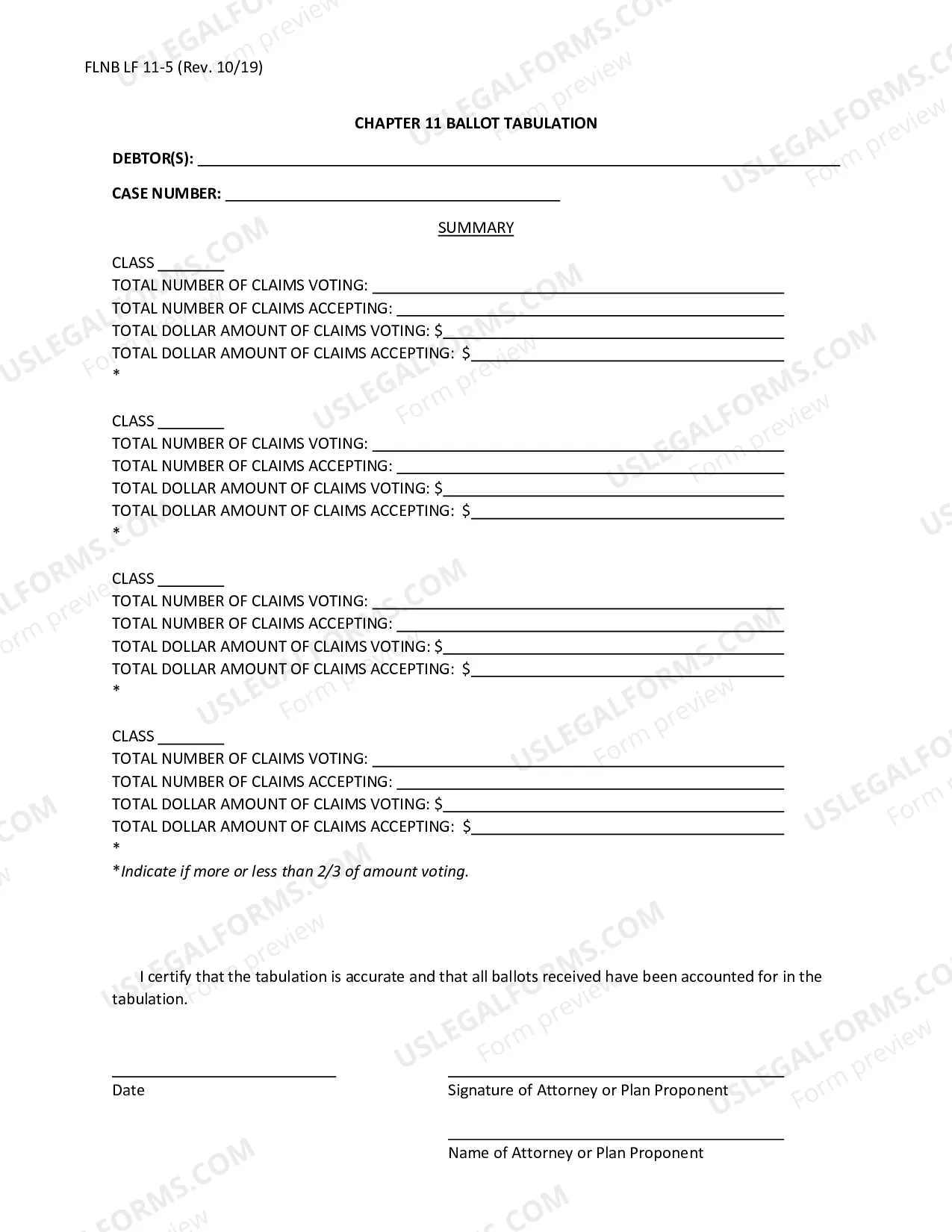 Preview Chapter 11 Ballot Tabulation