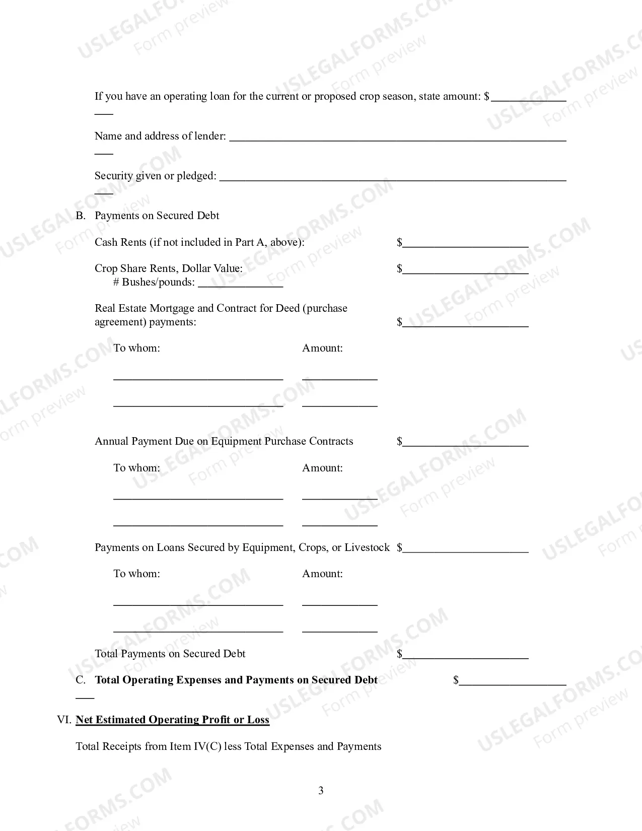 Preview Chapter 12 Case Summary of Operations-Family Farmer