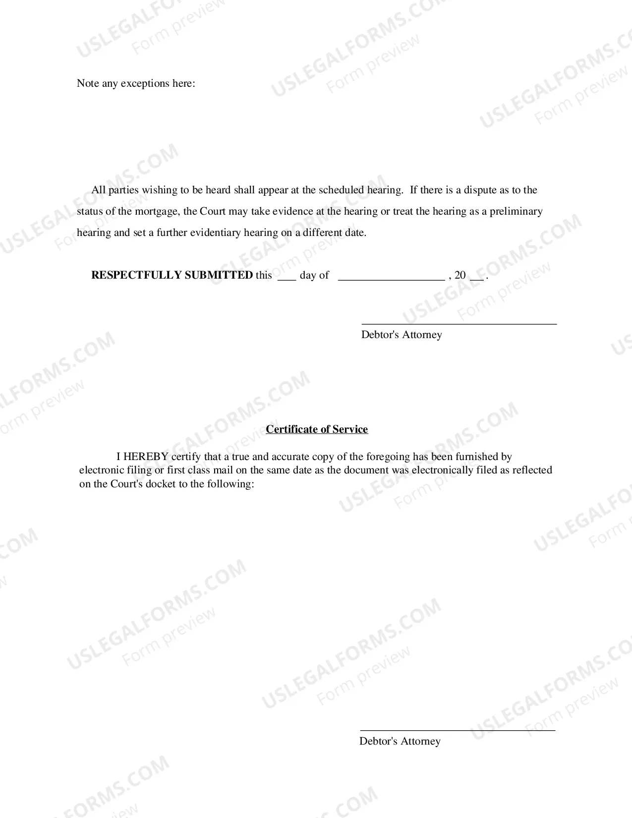 Preview Motion To Deem Mortgage Current