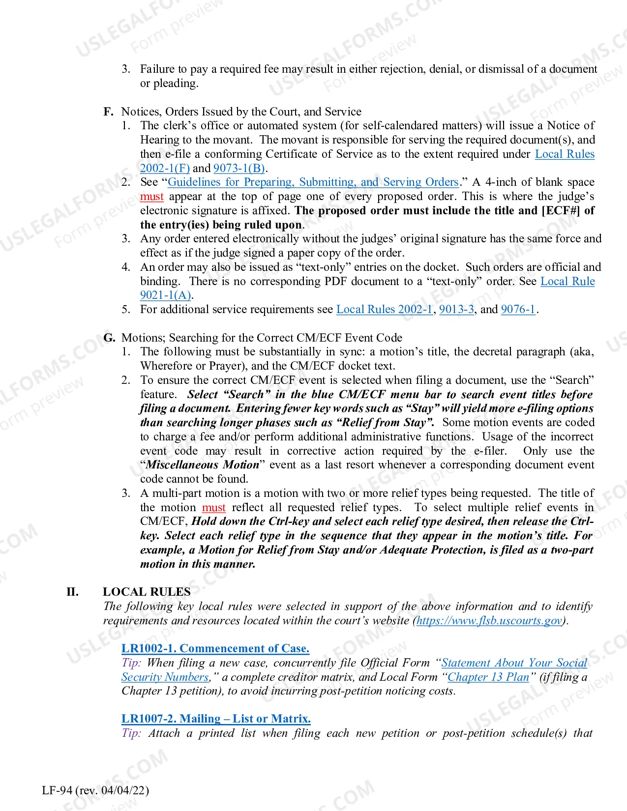 Preview Acknowledgment of Responsibility - CM-ECF Live Access Request Trustee-US Trustee Privileges