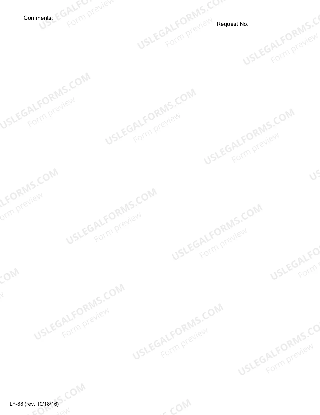 Preview Archives Request Form