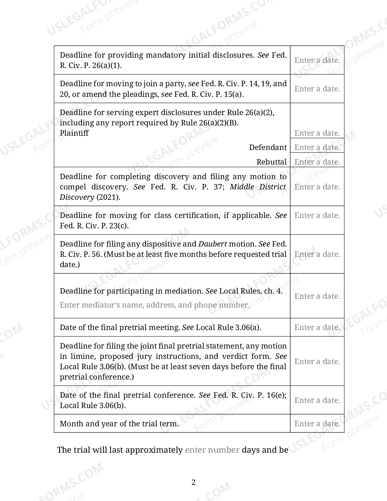 Preview Case Management Report (Jacksonville)