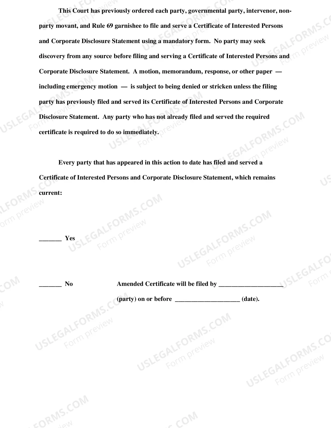 Preview Case Management Report (Judge Conway)