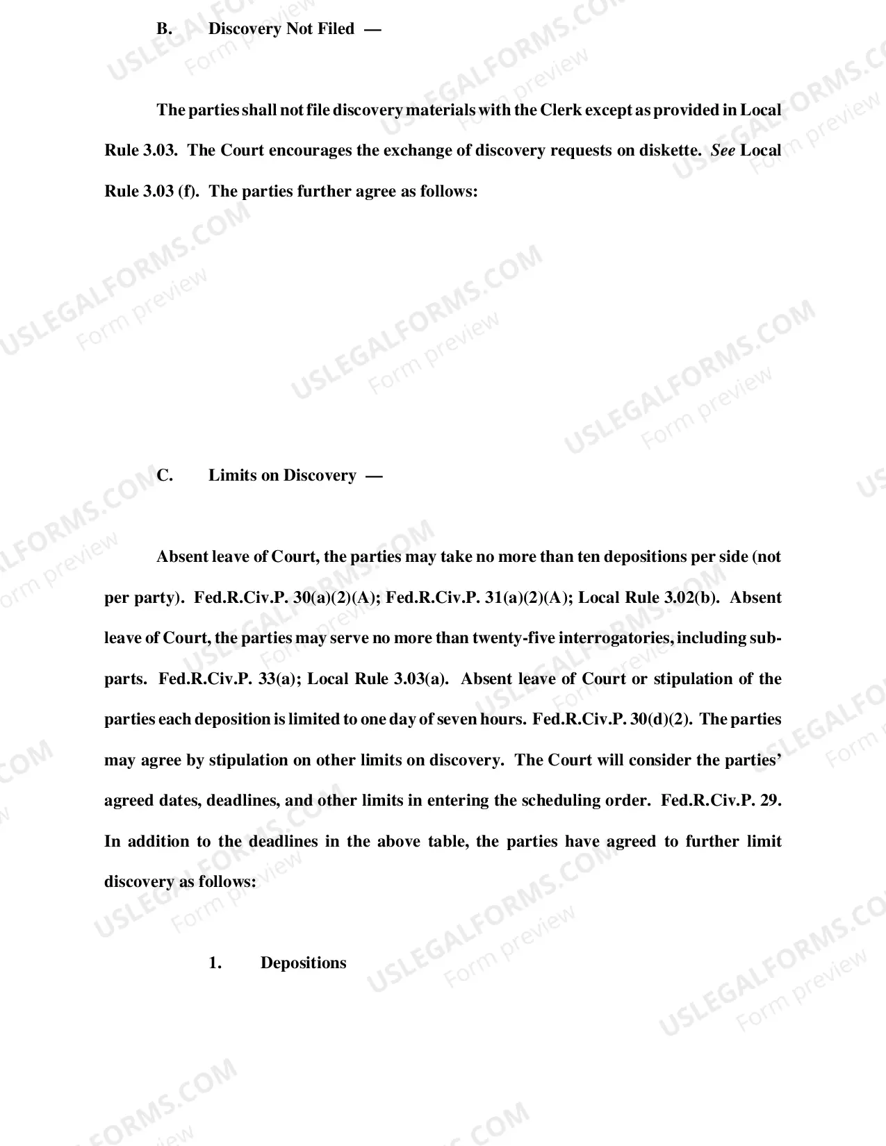 Preview Case Management Report (Judge Conway)