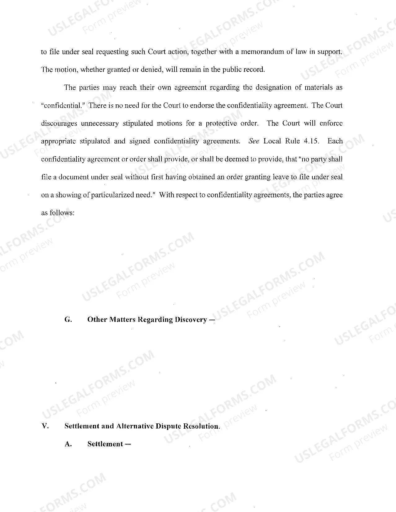 Preview Case Management Report (Judge Kovachevich-Tampa)