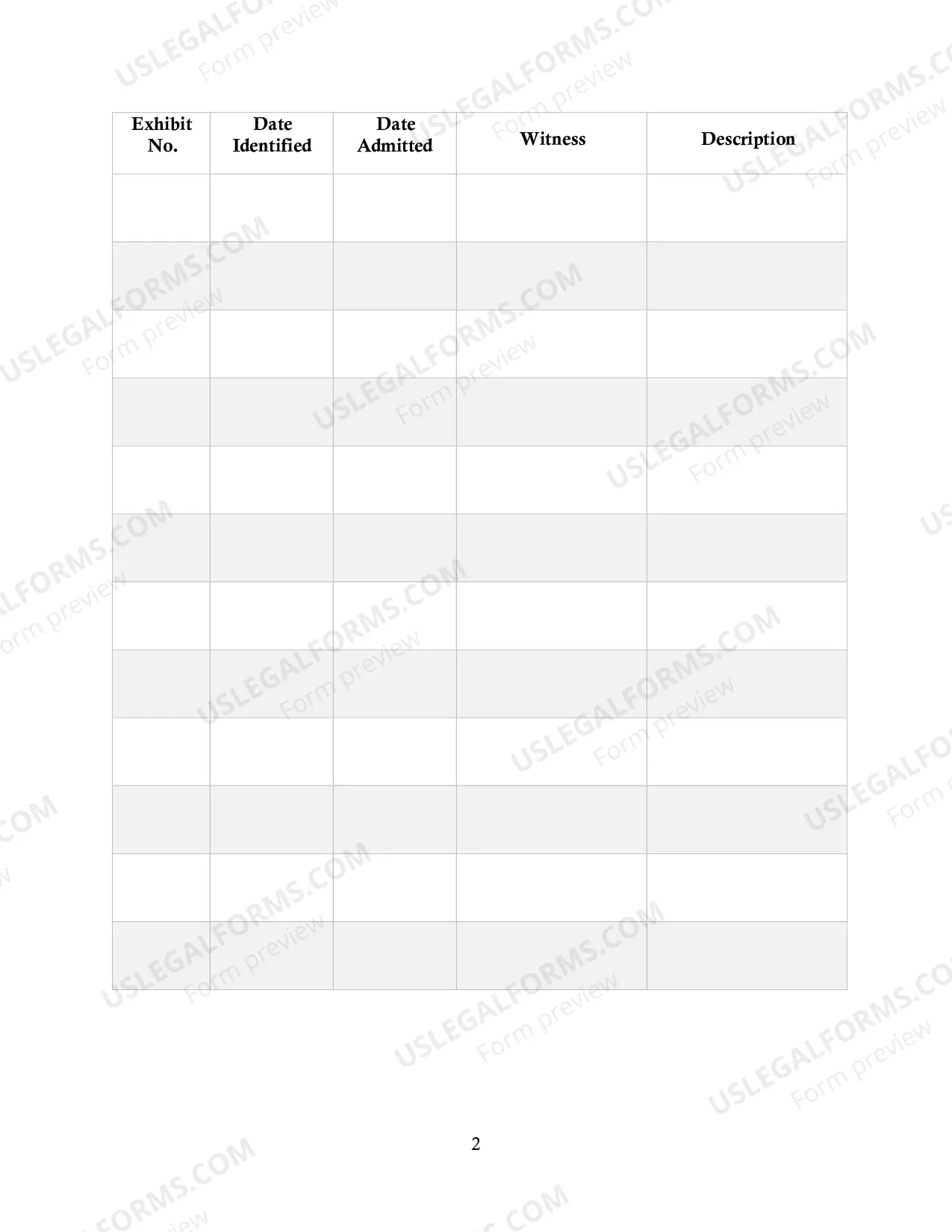 Preview Exhibit List (Judge Whittemore-Tampa)