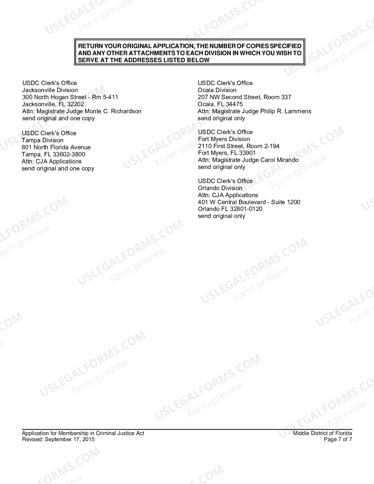 Preview Questionnaire And Application For Membership In Criminal Justice Act Panel