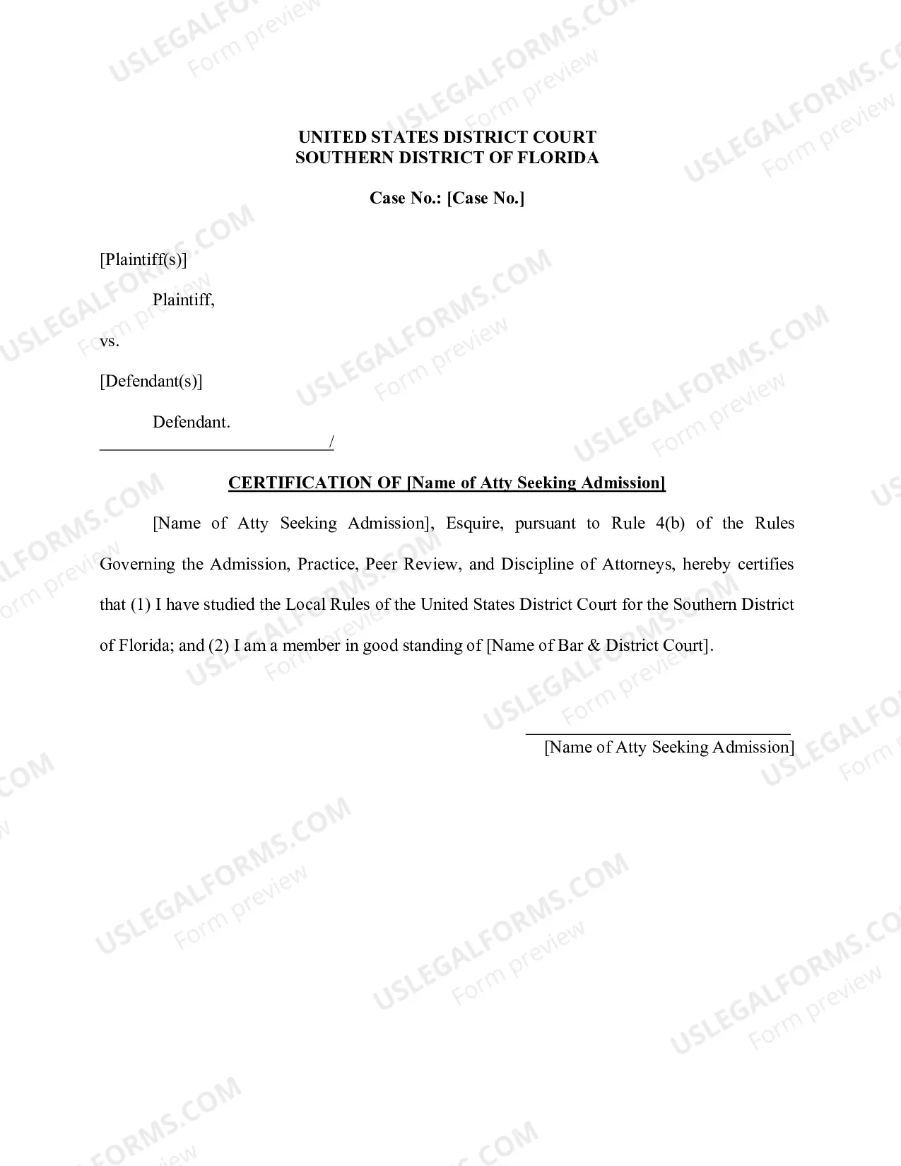 Preview Pro Hac Vice - Motion To Appear Certification And Order Granting Motion