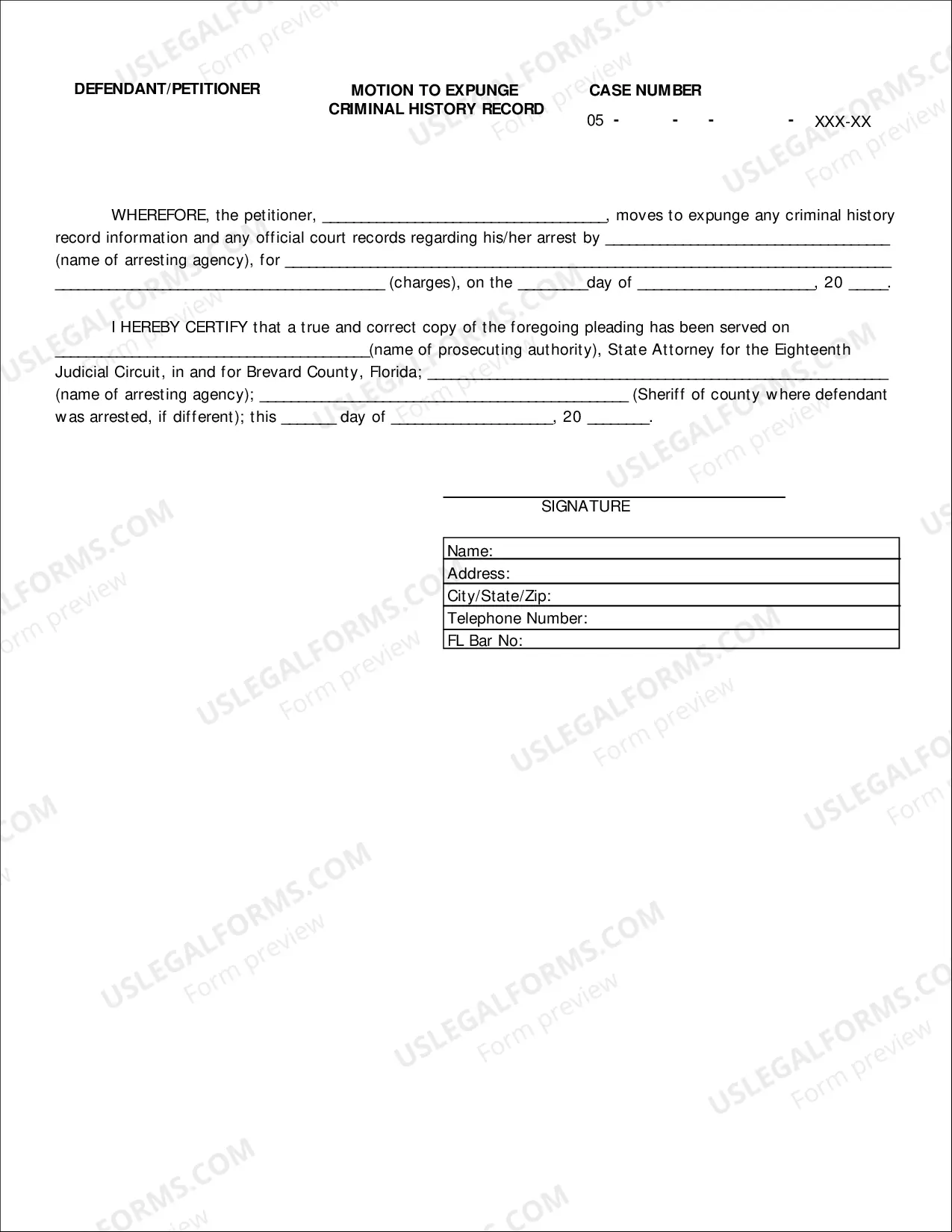 Preview Expungement Packet