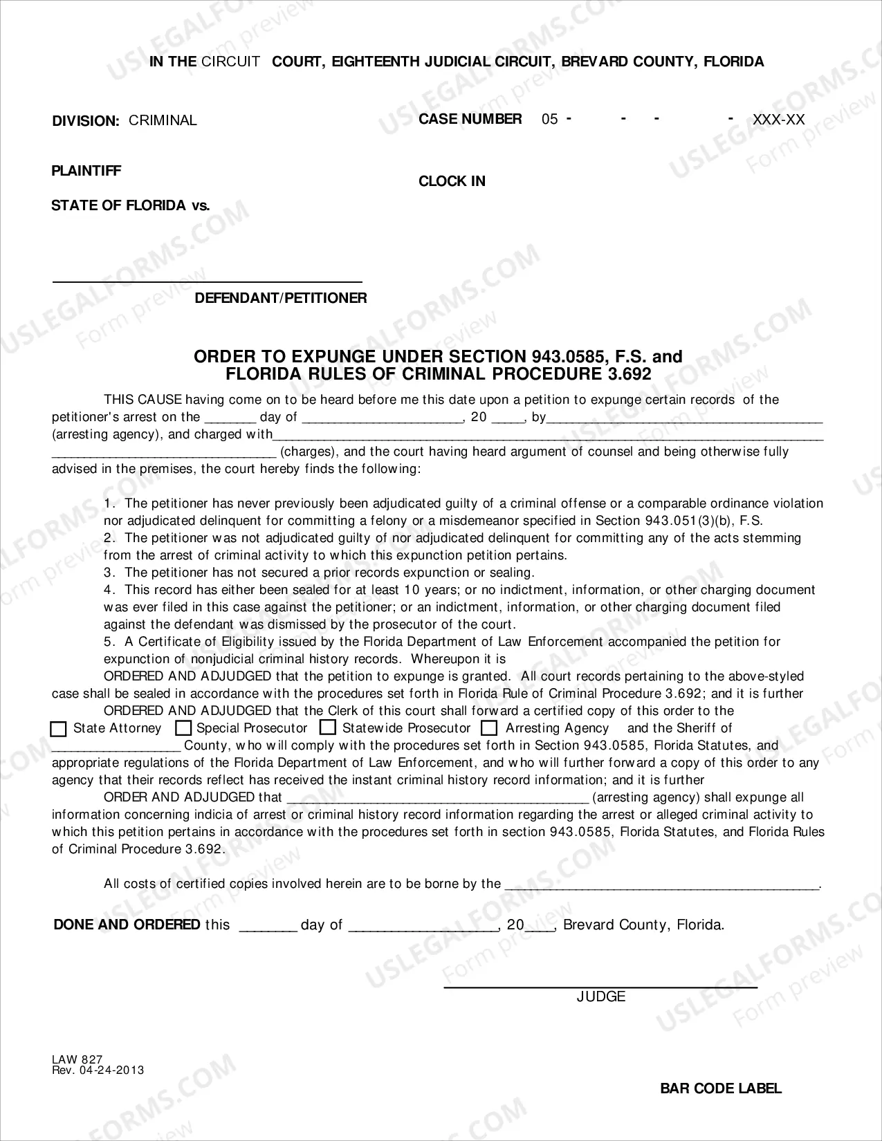Preview Expungement Packet